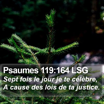 Psaumes 119:164 LSG Bible Verse Image