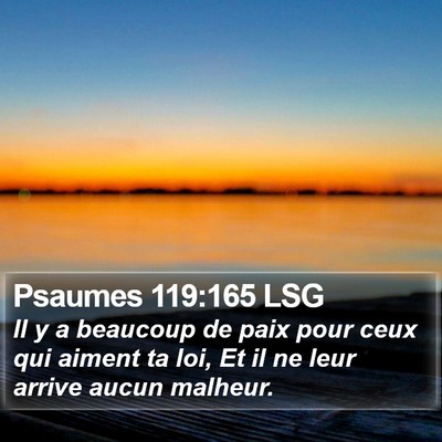 Psaumes 119:165 LSG Bible Verse Image