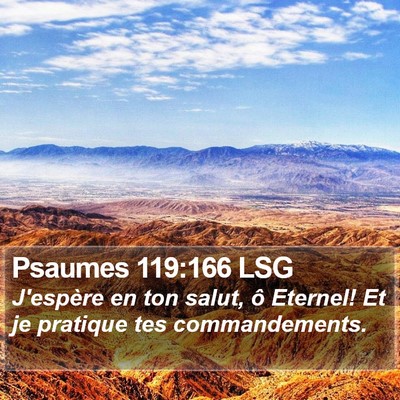 Psaumes 119:166 LSG Bible Verse Image