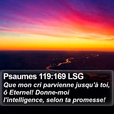 Psaumes 119:169 LSG Bible Verse Image