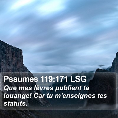 Psaumes 119:171 LSG Bible Verse Image