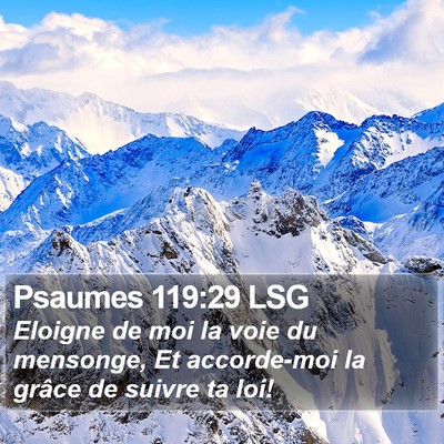 Psaumes 119:29 LSG Bible Verse Image