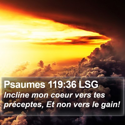 Psaumes 119:36 LSG Bible Verse Image