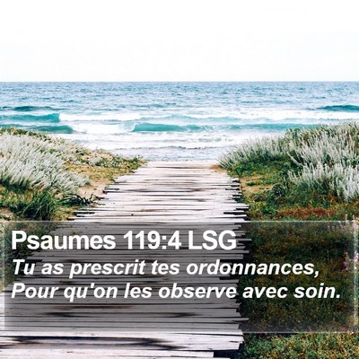 Psaumes 119:4 LSG Bible Verse Image