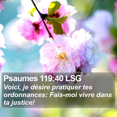 Psaumes 119:40 LSG Bible Verse Image