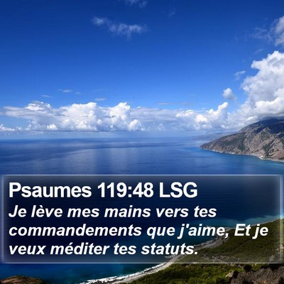 Psaumes 119:48 LSG Bible Verse Image