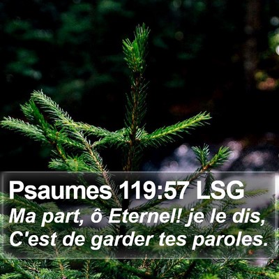 Psaumes 119:57 LSG Bible Verse Image