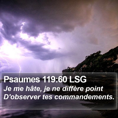 Psaumes 119:60 LSG Bible Verse Image
