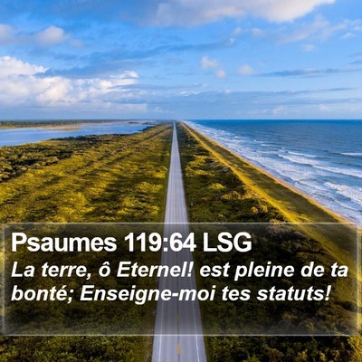 Psaumes 119:64 LSG Bible Verse Image