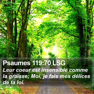 Psaumes 119:70 LSG Bible Verse Image