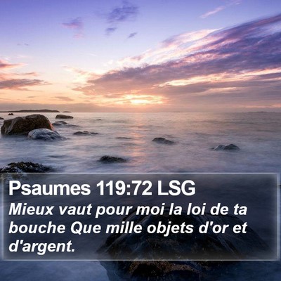 Psaumes 119:72 LSG Bible Verse Image