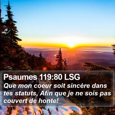 Psaumes 119:80 LSG Bible Verse Image
