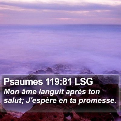 Psaumes 119:81 LSG Bible Verse Image