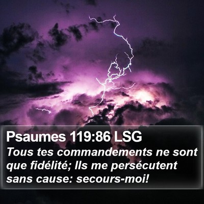 Psaumes 119:86 LSG Bible Verse Image