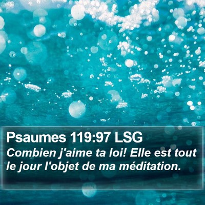 Psaumes 119:97 LSG Bible Verse Image