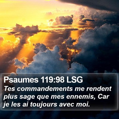 Psaumes 119:98 LSG Bible Verse Image