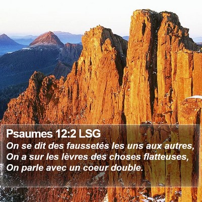 Psaumes 12:2 LSG Bible Verse Image