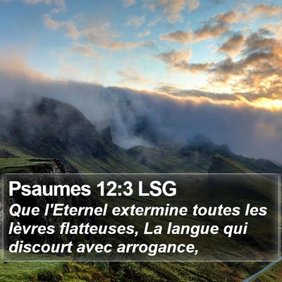 Psaumes 12:3 LSG Bible Verse Image