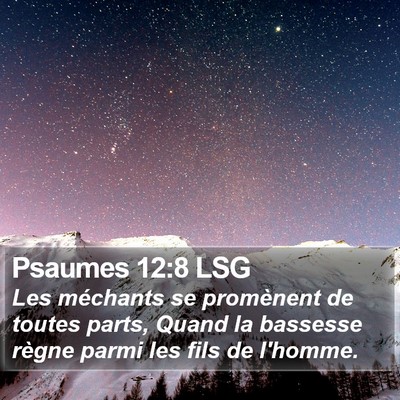 Psaumes 12:8 LSG Bible Verse Image