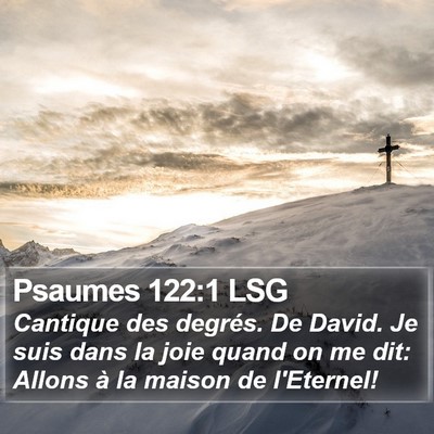 Psaumes 122:1 LSG Bible Verse Image