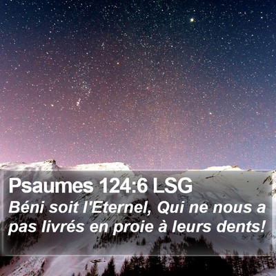 Psaumes 124:6 LSG Bible Verse Image