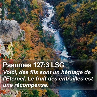 Psaumes 127:3 LSG Bible Verse Image
