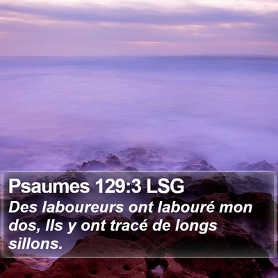 Psaumes 129:3 LSG Bible Verse Image