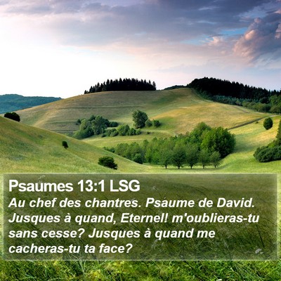 Psaumes 13:1 LSG Bible Verse Image