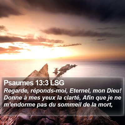 Psaumes 13:3 LSG Bible Verse Image