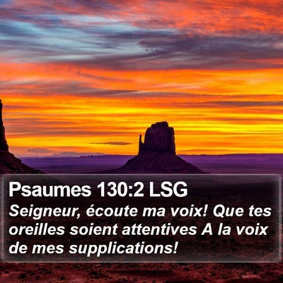 Psaumes 130:2 LSG Bible Verse Image