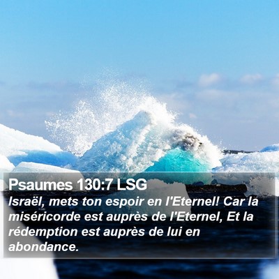 Psaumes 130:7 LSG Bible Verse Image