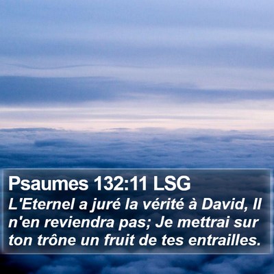 Psaumes 132:11 LSG Bible Verse Image