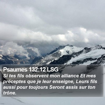Psaumes 132:12 LSG Bible Verse Image