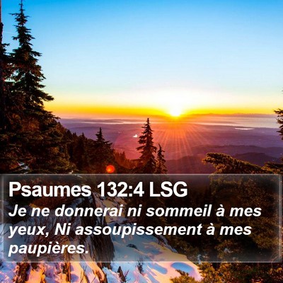 Psaumes 132:4 LSG Bible Verse Image