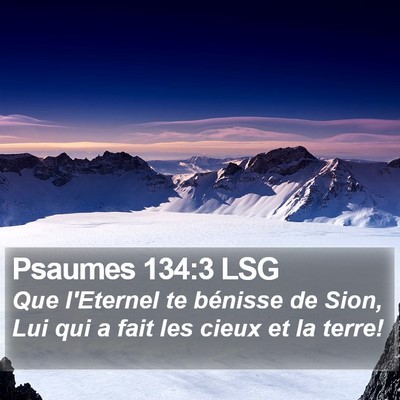 Psaumes 134:3 LSG Bible Verse Image