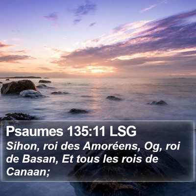 Psaumes 135:11 LSG Bible Verse Image