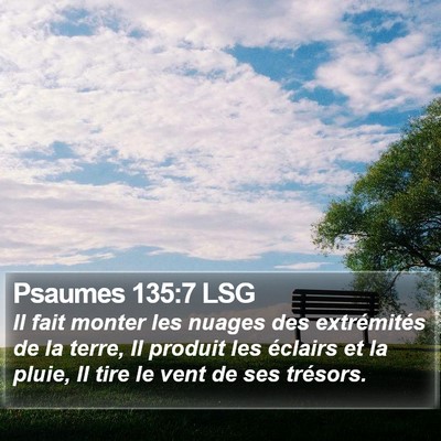 Psaumes 135:7 LSG Bible Verse Image
