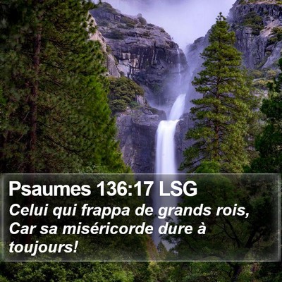 Psaumes 136:17 LSG Bible Verse Image