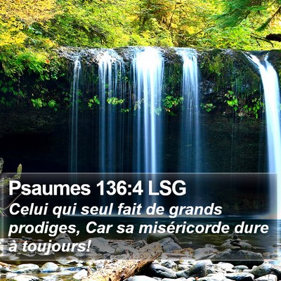 Psaumes 136:4 LSG Bible Verse Image