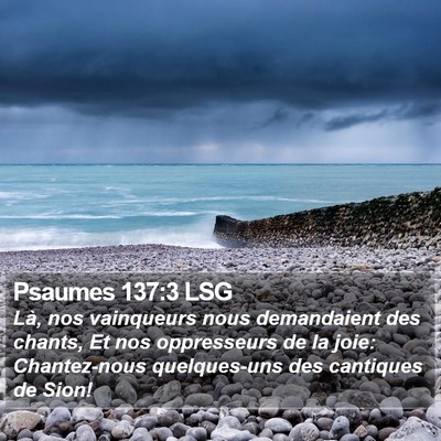 Psaumes 137:3 LSG Bible Verse Image