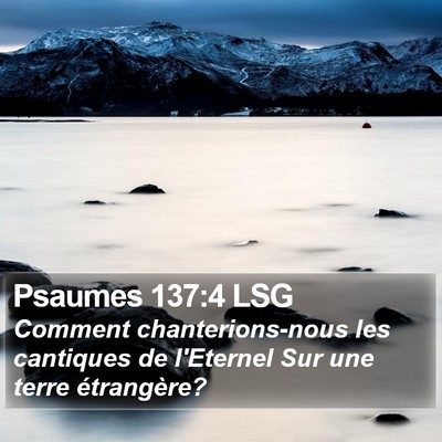 Psaumes 137:4 LSG Bible Verse Image