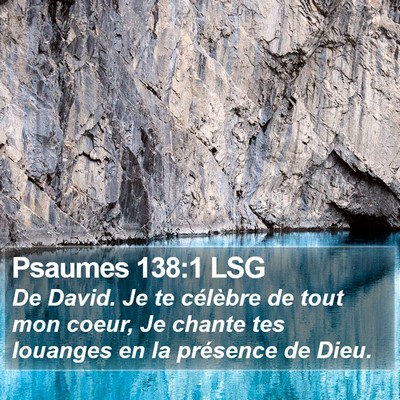 Psaumes 138:1 LSG Bible Verse Image