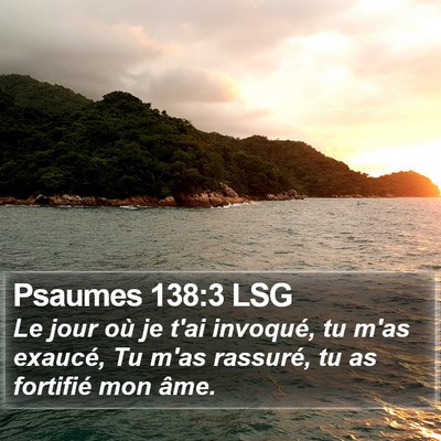 Psaumes 138:3 LSG Bible Verse Image