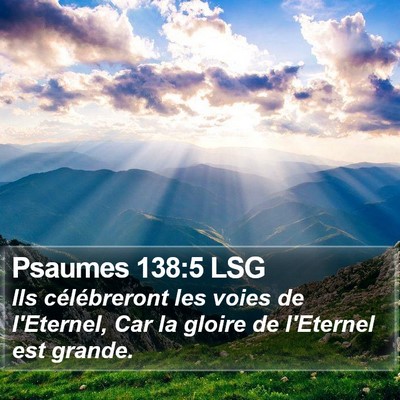 Psaumes 138:5 LSG Bible Verse Image
