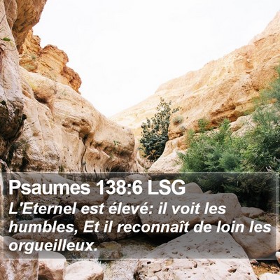 Psaumes 138:6 LSG Bible Verse Image