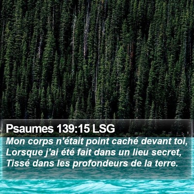 Psaumes 139:15 LSG Bible Verse Image