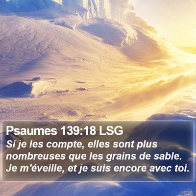 Psaumes 139:18 LSG Bible Verse Image