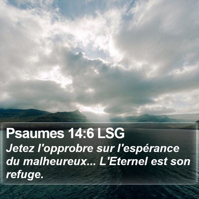 Psaumes 14:6 LSG Bible Verse Image