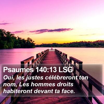 Psaumes 140:13 LSG Bible Verse Image