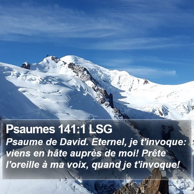 Psaumes 141:1 LSG Bible Verse Image